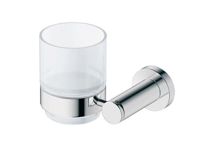 DURAVIT D-CODE nástěnný pohárek, sklo, chrom 0099191000 Obrázek - Hlavní obrázek