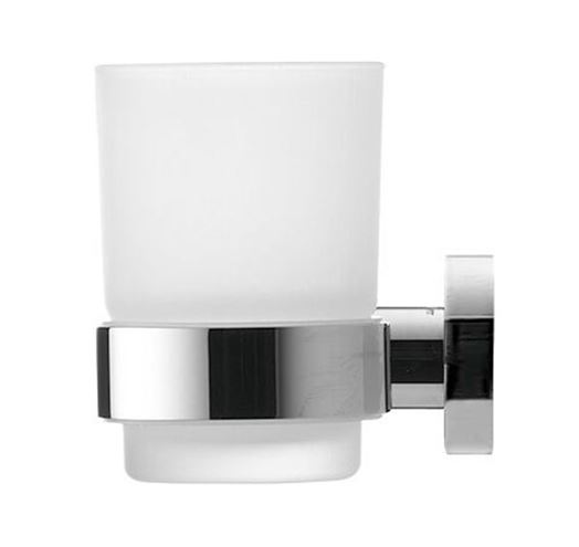 DURAVIT D-CODE nástěnný pohárek, sklo, chrom 0099191000 Obrázek - fotka