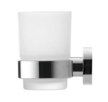 DURAVIT D-CODE nástěnný pohárek, sklo, chrom 0099191000 Obrázek - fotka
