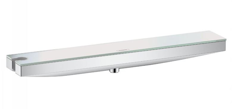 HANSGROHE RAINFINITY nástěnná přípojka hadice Porter 500 s poličkou a držákem sprchy vlevo, chrom/sklo 26843000 Obrázek - Hlavní obrázek