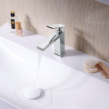 HANSGROHE TECTURIS E umyvadlová stojánková baterie, s odtokovou soupravou, CoolStart, EcoSmart+, chrom 73014000 Obrázek - fotka