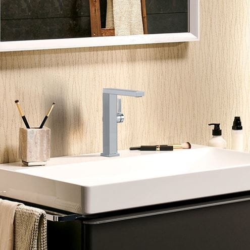 HANSGROHE TECTURIS E umyvadlová stojánková baterie, s odtokovou soupravou, CoolStart, EcoSmart+, chrom 73060000 Obrázek - fotka