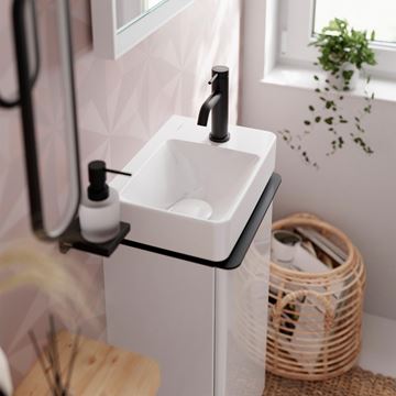 HANSGROHE TECTURIS S umyvadlová stojánková baterie, CoolStart, EcoSmart+, matná černá 73301670 Obrázek - fotka
