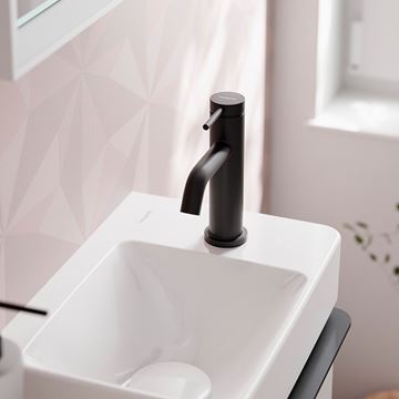 HANSGROHE TECTURIS S umyvadlová stojánková baterie, s odtokovou soupravou, CoolStart, EcoSmart+, matná černá 73302670 Obrázek - fotka