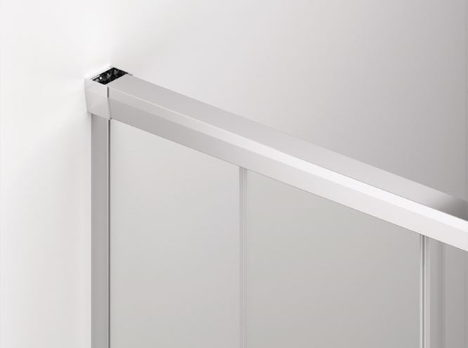 RONAL CADURA CAS2G sprchové dveře 120x200 cm, posuvné, bílá/sklo čiré CAS2G 120 09 07 Obrázek - fotka