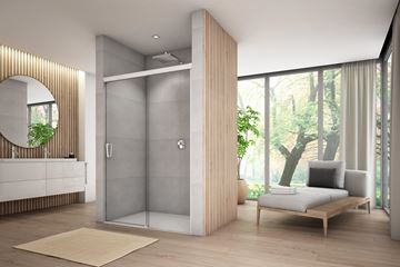 RONAL CADURA CAS2G sprchové dveře 120x200 cm, posuvné, bílá/sklo čiré CAS2G 120 09 07 Obrázek - fotka