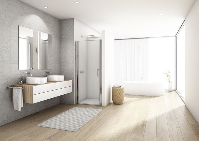 RONAL DIVERA D22T1 sprchové dveře 70x200 cm, lítací, aluchrom/čiré sklo D22T1 070 50 07 Obrázek - fotka