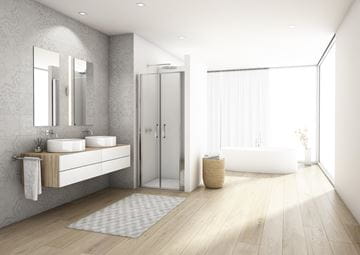 RONAL DIVERA D22T2 sprchové dveře 90x200 cm, lítací, aluchrom/čiré sklo D22T2 090 50 07 Obrázek - fotka