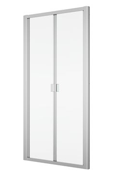 RONAL DIVERA D22K sprchové dveře 80x200 cm, zalamovací, aluchromm/čiré sklo Aquaperle