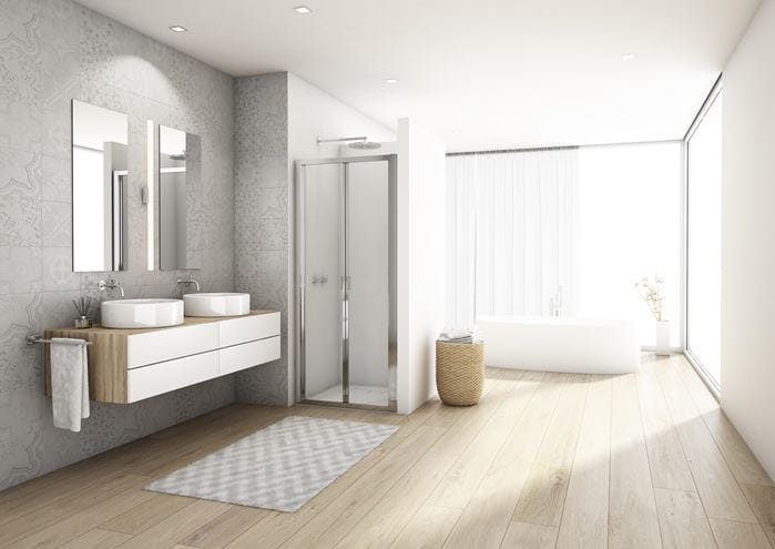 RONAL DIVERA D22K sprchové dveře 80x200 cm, zalamovací, aluchromm/čiré sklo Aquaperle D22K 080 50 07 Obrázek - fotka