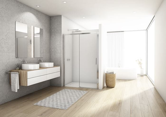 RONAL DIVERA D22S2B sprchové dveře 140x200 cm, posuvné, aluchrom/čiré sklo D22S2B 140 50 07 Obrázek - fotka