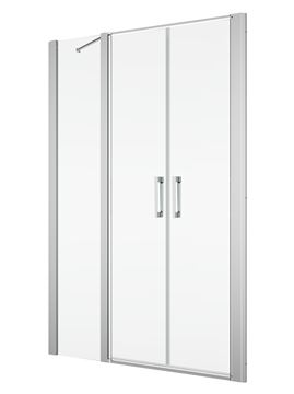 RONAL DIVERA D22T32 sprchové dveře 110x200 cm, vstup 704 mm, lítací, aluchrom/čiré sklo