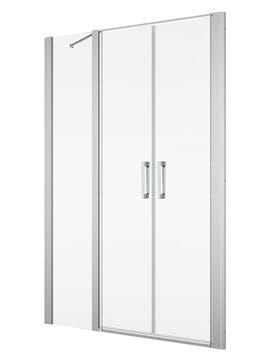 RONAL DIVERA D22T32 sprchové dveře 150x200 cm, vstup 804 mm, lítací, aluchrom/čiré sklo