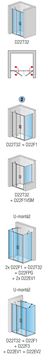 RONAL DIVERA D22T32 sprchové dveře 150x200 cm, vstup 804 mm, lítací, aluchrom/čiré sklo D22T32 100 50 50 07 Obrázek - fotka