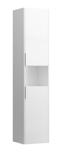 LAUFEN BASE vysoká skříňka 35x33,6x165 cm, 2 dvířky, 1 police, panty vlevo, lesklá bílá H4026911102611 Obrázek - Hlavní obrázek