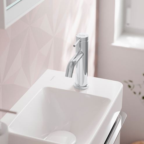 HANSGROHE TECTURIS S umyvadlová stojánková baterie, s odtokovou soupravou, CoolStart, EcoSmart+, chrom 73302000 Obrázek - fotka