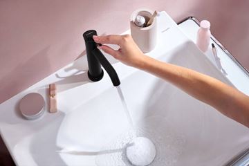 HANSGROHE TECTURIS S umyvadlová stojánková baterie, CoolStart, EcoSmart+, matná černá 73312670 Obrázek - fotka