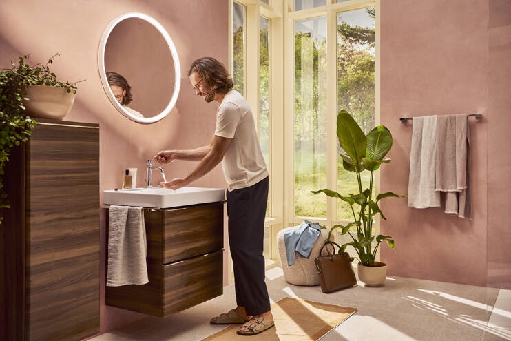 HANSGROHE TECTURIS S umyvadlová stojánková baterie, s odtokovou soupravou, CoolStart, EcoSmart+, chrom 73314000 Obrázek - fotka