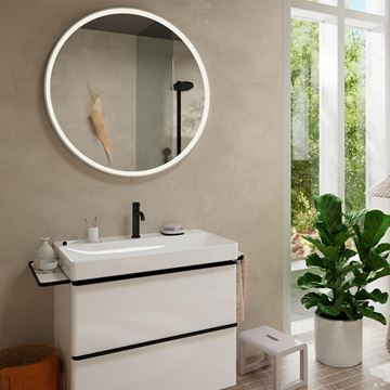 HANSGROHE TECTURIS S umyvadlová stojánková baterie, s odtokovou soupravou, CoolStart, EcoSmart+, matná černá 73314670 Obrázek - fotka