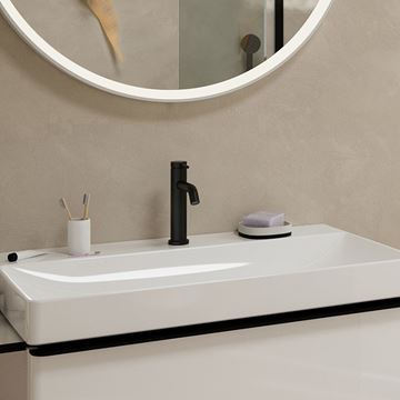 HANSGROHE TECTURIS S umyvadlová stojánková baterie, s odtokovou soupravou, CoolStart, EcoSmart+, matná černá 73314670 Obrázek - fotka