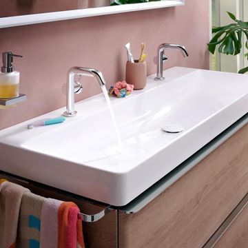 HANSGROHE TECTURIS S 110 Fine umyvadlová stojánková baterie, s odtokovou soupravou, CoolStart, EcoSmart+, chrom 73320000 Obrázek - fotka