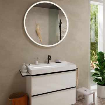 HANSGROHE TECTURIS S 110 Fine umyvadlová stojánková baterie, s odtokovou soupravou, CoolStart, EcoSmart+, matná černá 73320670 Obrázek - fotka