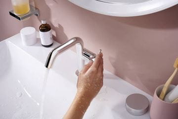 HANSGROHE TECTURIS S 110 Fine umyvadlová stojánková baterie, CoolStart, EcoSmart+, chrom 73321000 Obrázek - fotka