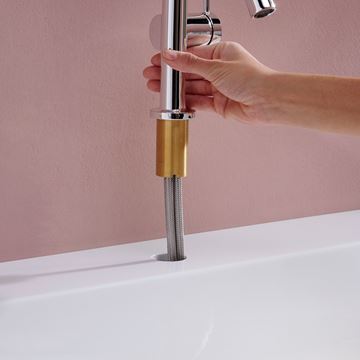 HANSGROHE TECTURIS S 110 Fine umyvadlová stojánková baterie, CoolStart, EcoSmart+, chrom 73321000 Obrázek - fotka
