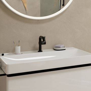 HANSGROHE TECTURIS S 110 Fine umyvadlová stojánková baterie, CoolStart, EcoSmart+, matná černá 73321670 Obrázek - fotka