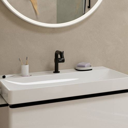 HANSGROHE TECTURIS S 110 Fine umyvadlová stojánková baterie, CoolStart, EcoSmart+, matná černá 73321670 Obrázek - fotka
