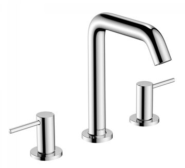 HANSGROHE TECTURIS S umyvadlová stojánková baterie 3-otvorová, s odtokovou soupravou, EcoSmart+, chrom