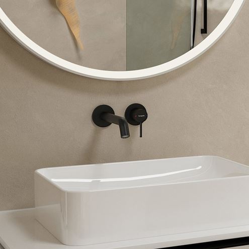 HANSGROHE TECTURIS S umyvadlová podomítková baterie, s odtokovou soupravou, EcoSmart+, matná černá 73350670 Obrázek - fotka