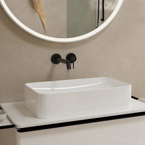 HANSGROHE TECTURIS S umyvadlová podomítková baterie, s odtokovou soupravou, EcoSmart+, matná černá 73351670 Obrázek - fotka