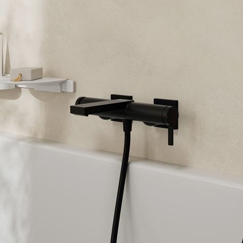 HANSGROHE TECTURIS E vanová nástěnná baterie, s přepínačem, matná černá 73420670 Obrázek - fotka