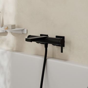 HANSGROHE TECTURIS E vanová nástěnná baterie, s přepínačem, matná černá 73420670 Obrázek - fotka