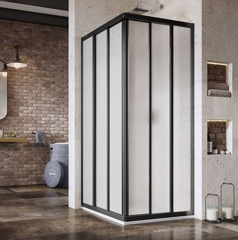 RAVAK SUPERNOVA ASRV3 90 sprchové dveře 90x198 cm, posuvné, černá/plast pearl 15V703R211 Obrázek - fotka