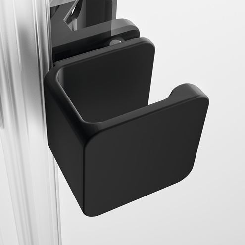 HÜPPE XTENSA PURE WALK-IN sprchové dveře 160x200 cm, posuvné, pravé, black edition/sklo čiré XT0207.123.322 Obrázek - fotka