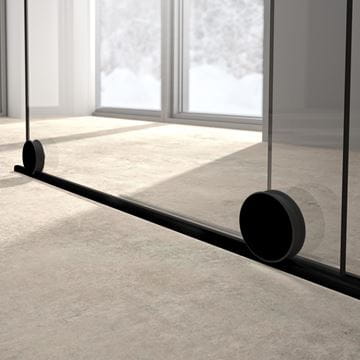 HÜPPE XTENSA PURE WALK-IN sprchové dveře 160x200 cm, posuvné, pravé, black edition/sklo čiré XT0207.123.322 Obrázek - fotka