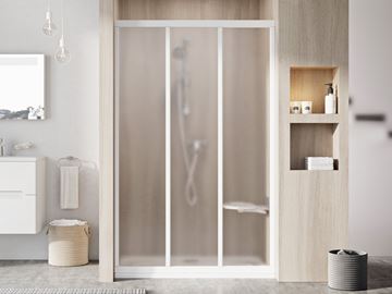 RAVAK SUPERNOVA ASDP3 90 sprchové dveře 90x198 cm, posuvné, bílá/sklo grape 00V701R2ZG Obrázek - fotka