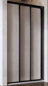 RAVAK SUPERNOVA ASDP3 90 sprchové dveře 90x198 cm, posuvné, černá/plast pearl