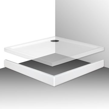 ROTH FLAT KVADRO sprchová vanička 90x90 cm, akrylát, bez nožiček 8000119 Obrázek - fotka