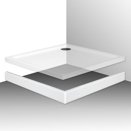 ROTH FLAT KVADRO sprchová vanička 90x90 cm, akrylát, bez nožiček 8000119 Obrázek - fotka
