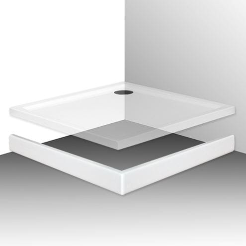 ROTH FLAT KVADRO sprchová vanička 80x80 cm, akrylát, bez nožiček 8000118 Obrázek - fotka