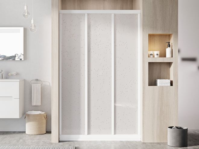 RAVAK SUPERNOVA ASDP3 100 sprchové dveře 100x198 cm, posuvné, bílá/plast pearl 00VA01R211 Obrázek - fotka