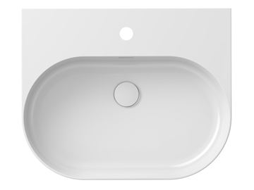RAVAK CERAMIC SLIM WALL O umyvadlo na desku 55 cm, s otvorem pro baterii a přepadem XJX01155004 Obrázek - fotka