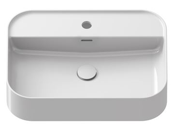 RAVAK CERAMIC SLIM SHELF R umyvadlo na desku 55 cm, s otvorem pro baterii a přepadem