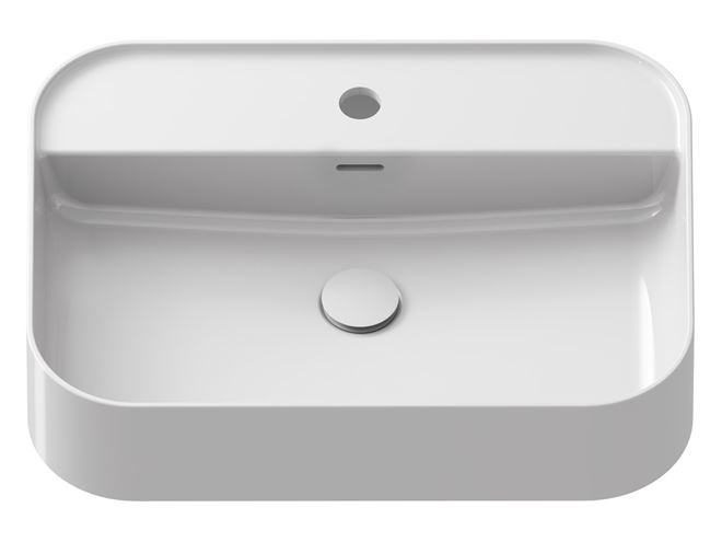 RAVAK CERAMIC SLIM SHELF R umyvadlo na desku 55 cm, s otvorem pro baterii a přepadem XJX01155005 Obrázek - Hlavní obrázek
