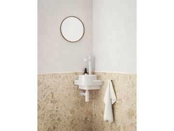 RAVAK YARD 280 C umývátko rohové 28 cm, s otvorem pro baterii, bez přepadu XJX01228000 Obrázek - fotka