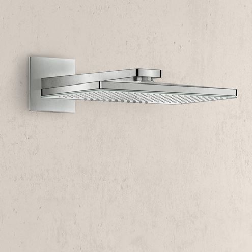 HANSGROHE RAINMAKER SELECT 460 2JET horní sprcha 466x300 mm, 2 proudy, s ramenem, bílá/chrom 24005400 Obrázek - fotka