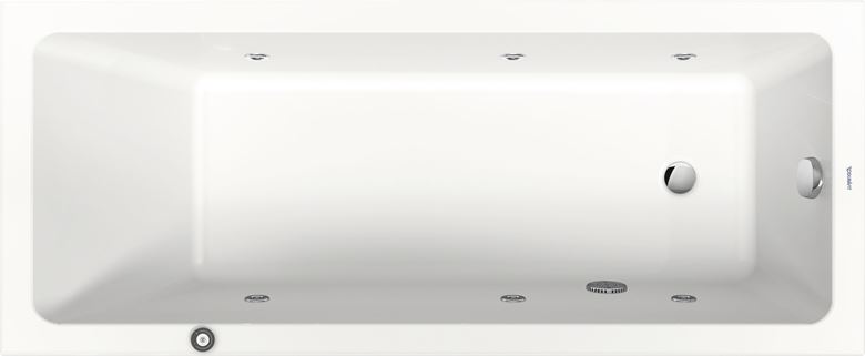 DURAVIT NO.1 vana 170x70 cm, hydromasážní, s nožičkami, akrylát 760489000JP1000 Obrázek - Hlavní obrázek